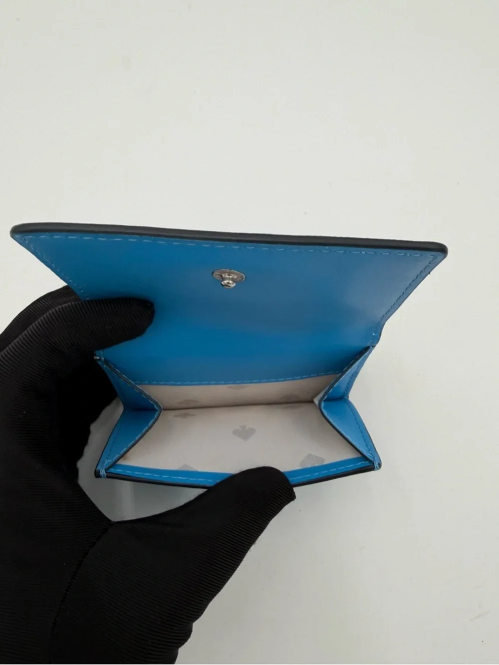 Kate Spade Cameron Blue Saffiano Leather Trifold Wallet NWOT